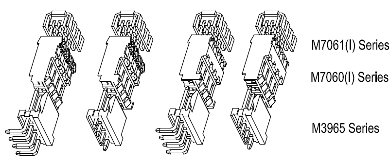 M7060(I) series wire to board connection Соединение проводов серии M7060(I) с платой