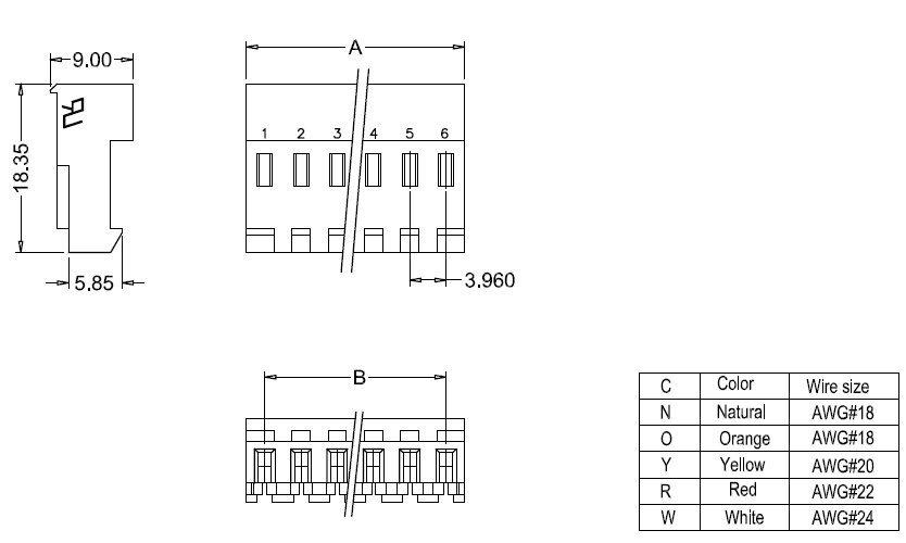 M7060R-N-C dimensions Размеры M7060R-NC