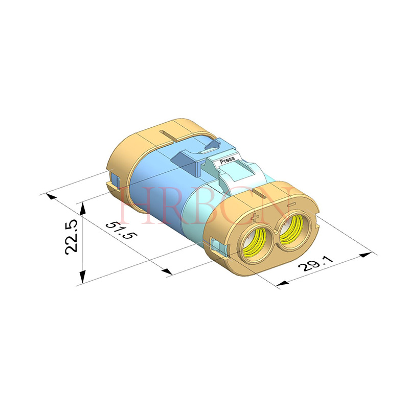 Водонепроницаемый провод тангажа 11,0 мм для подключения 2-контактного разъема-розетки