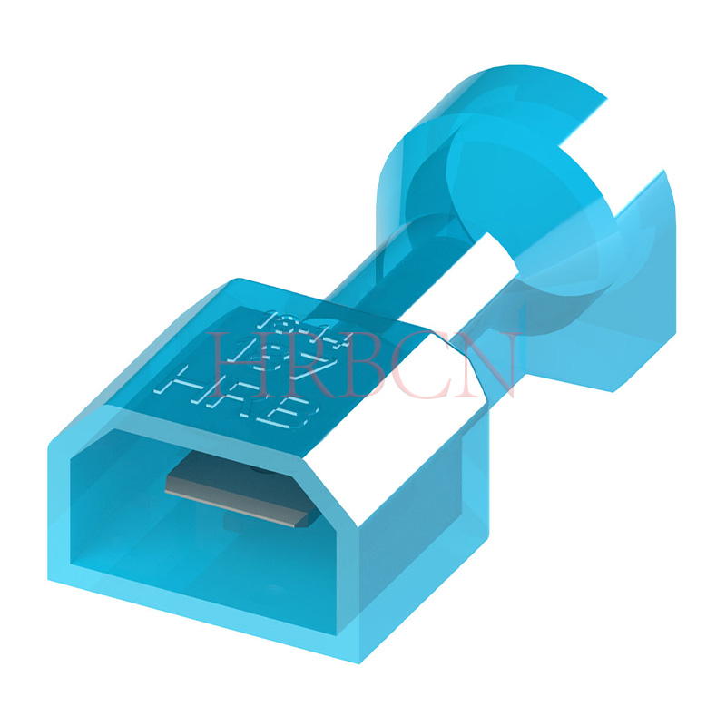 HRB 187, прямая вилка синего цвета, полностью изолированная клемма AWG#16–14