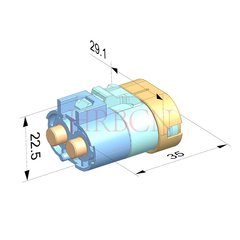 Водонепроницаемый провод с шагом 11,0 мм для подключения к разъему 2-контактный